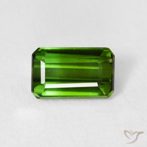 1.21ct Natürlicher tiefgrün Turmalin, Smaragdschliff, VVS-VS