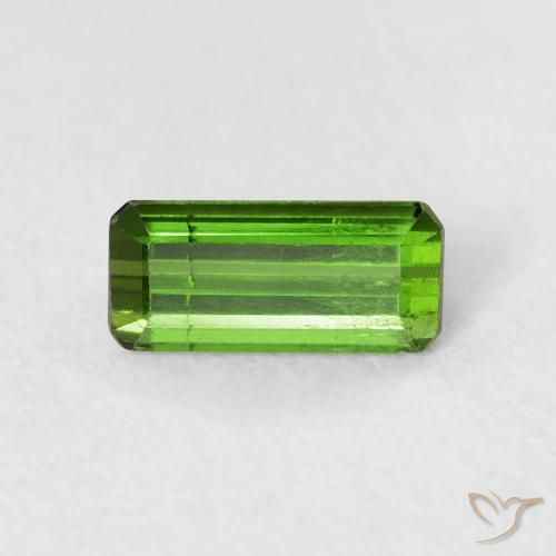 0.59ct Natürlicher Mittelgrün Turmalin, Smaragdschliff, VS-SI