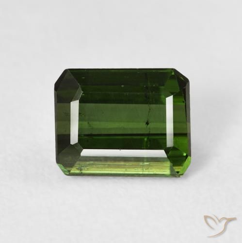 1.74ct Natürlicher Waldgrün Turmalin, Smaragdschliff, VS-SI