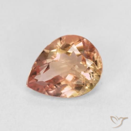 1.35ct Natürlicher Light Earth Orange Turmalin, Birnenform, VS