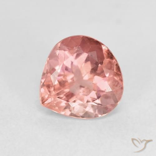 1.28ct Natürlicher rötlich-rosa Turmalin, Birnenform, VS