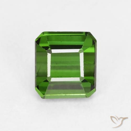 0.80ct Natürlicher Medium Dark-Green Turmalin, Smaragdschliff, VVS
