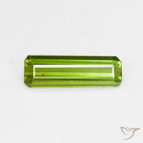 0.70ct Natürlicher Lebendiges grün Turmalin, Smaragdschliff, VVS