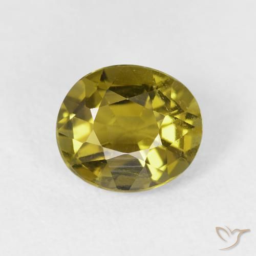 1.75ct Natürlicher gelblich-grün Turmalin, Oval, VS