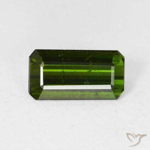 2.69ct Natürlicher Erdiges Grün Turmalin, Smaragdschliff, VS