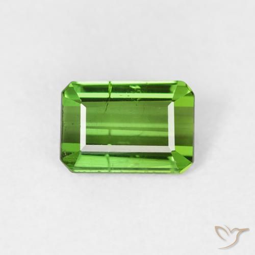 0.75ct Natürlicher Mittelgrün Turmalin, Smaragdschliff, VS-SI