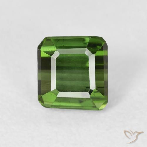 0.73ct Natürlicher tiefgrün Turmalin, Smaragdschliff, VS
