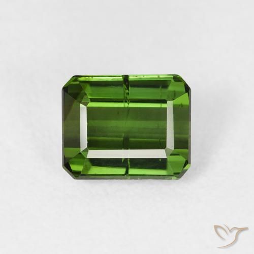 1.22ct Natürlicher Erdiges Grün Turmalin, Smaragdschliff, SI