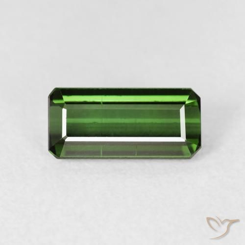 1.58ct Natürlicher Erdiges Grün Turmalin, Smaragdschliff, VS