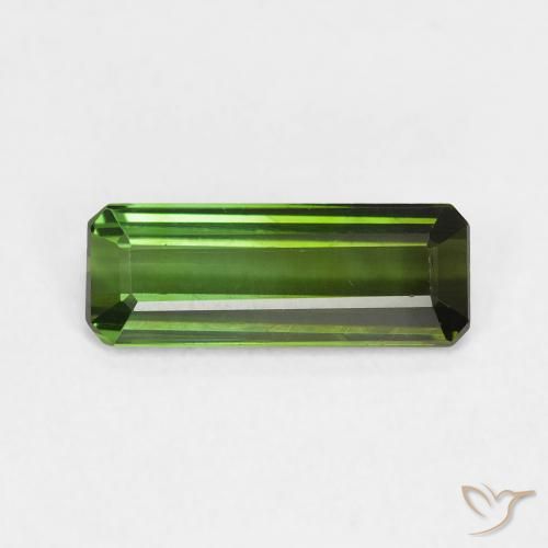 1.09ct Natürlicher dunkelgrün Turmalin, Smaragdschliff, VVS-VS