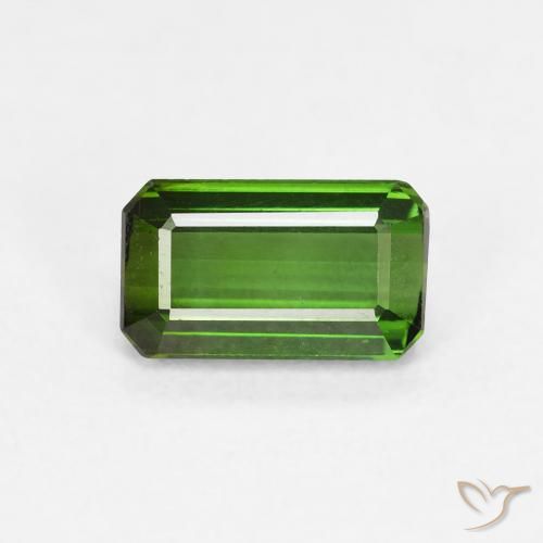 1.06ct Natürlicher dunkelgrün Turmalin, Smaragdschliff, VVS-VS