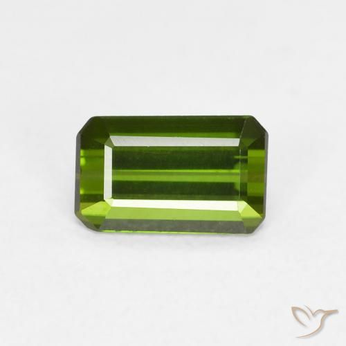 0.74ct Natürlicher Waldgrün Turmalin, Smaragdschliff, VVS