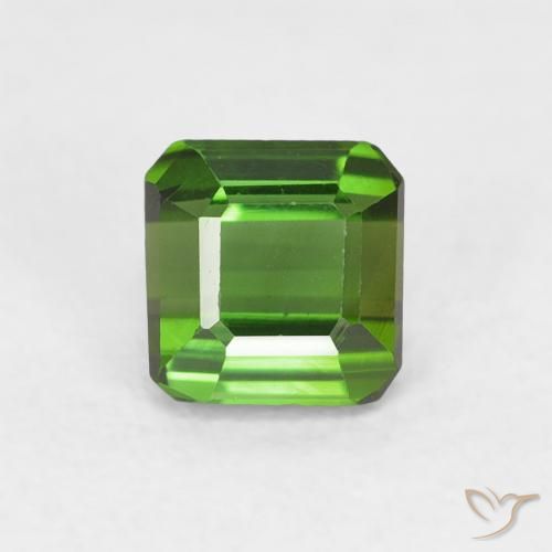 0.64ct Natürlicher Mittelgrün Turmalin, Oktagonschliff, VVS, Photo A
