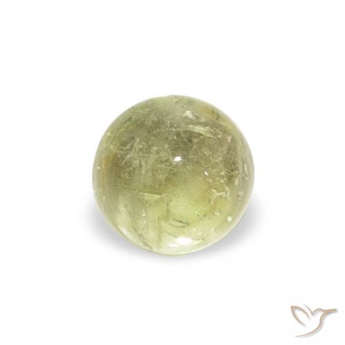 0.63ct Natürlicher Blasses Limettengrün Turmalin, Runden, Transparent