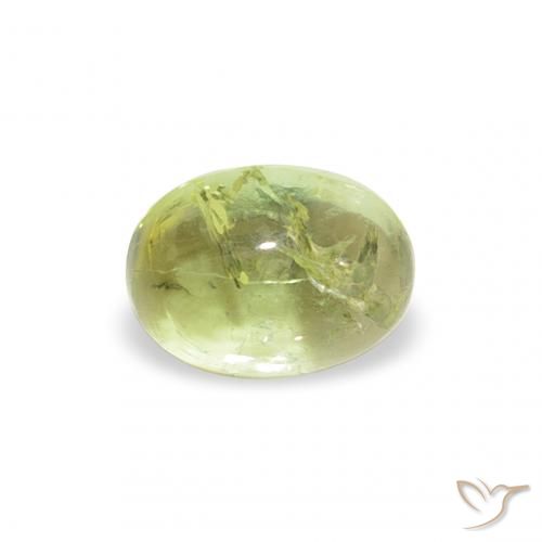 0.77ct Natürlicher Warmes Grün Turmalin, Oval, Transparent