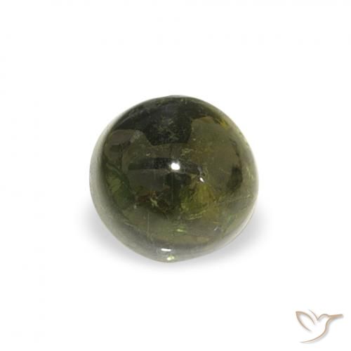0.54ct Natürlicher dunkelgrün Turmalin, Runden, Transparent