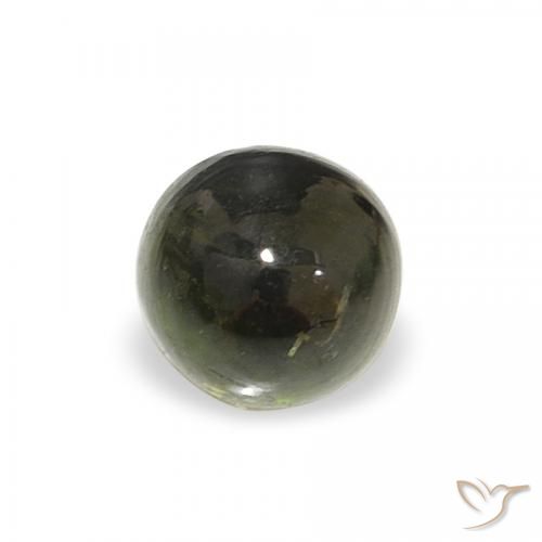 0.62ct Natürlicher tiefgrün Turmalin, Runden, Transparent