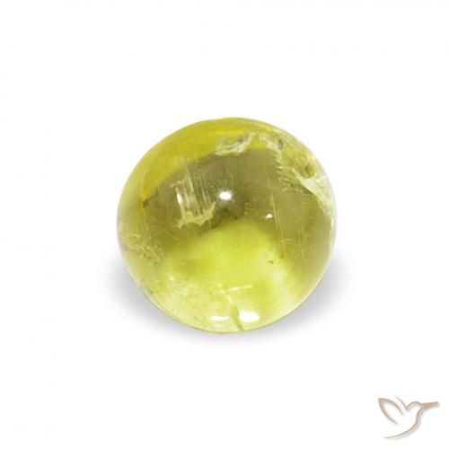 0.57ct Natürlicher Mittelgelb Turmalin, Runden, Transparent