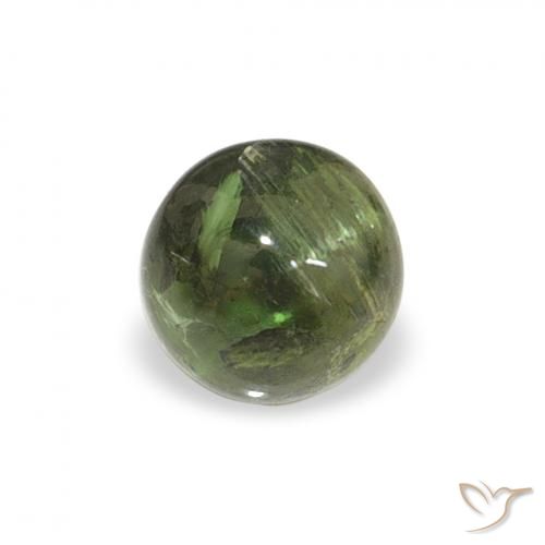0.55ct Natürlicher Erdiges Grün Turmalin, Runden, Transparent