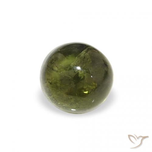 0.75ct Natürlicher Warmes Grün Turmalin, Runden, Transparent