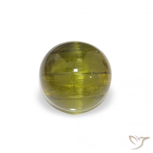 0.84ct Natürlicher gelblich-grün Turmalin, Runden, Transparent