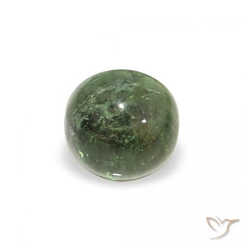 0.66ct Natürlicher Erdiges Grün Turmalin, Runden, Transparent