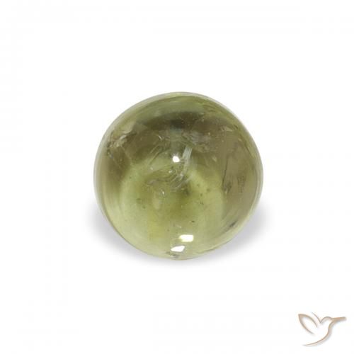 0.71ct Natürlicher gelblich-grün Turmalin, Runden, Transparent