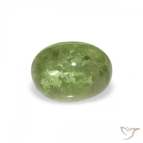 0.79ct Natürlicher Mittelgrün Turmalin, Oval, Transparent