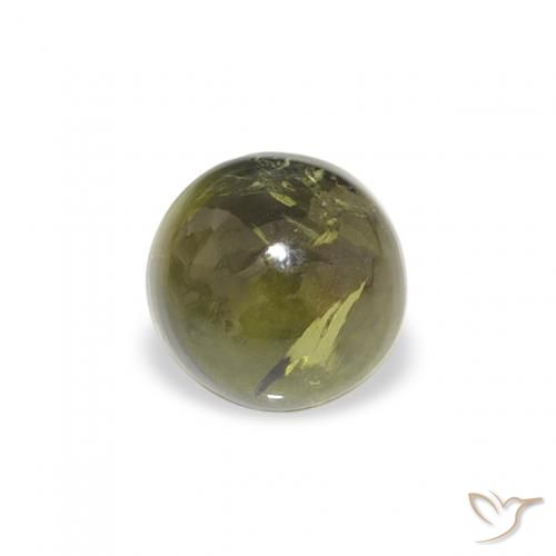0.61ct Natürlicher Erdiges Grün Turmalin, Runden, Transparent