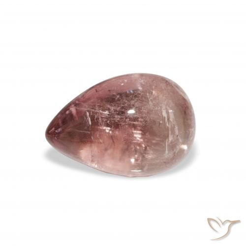 1.66ct Natürlicher orange-rosa Turmalin, Birnenform, Transparent