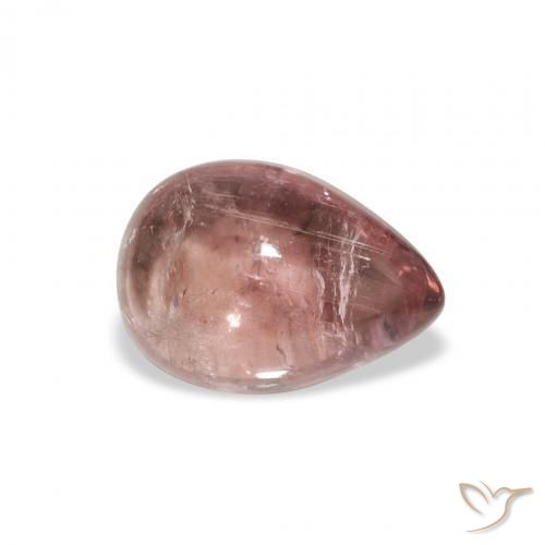 9,17 ctw natürlicher orange-rosa Turmalin, Birnenform, Transparent
