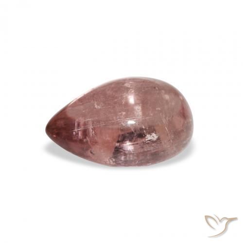 9,17 ctw natürlicher orange-rosa Turmalin, Birnenform, Transparent