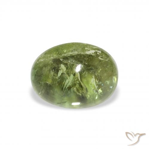 1.76ct Natürlicher Warmes Grün Turmalin, Oval, Transparent
