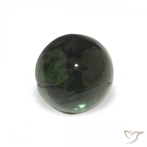 0.77ct Natürlicher Erdiges Grün Turmalin, Runden, Transparent