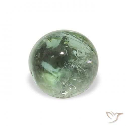 1.01ct Natürlicher Blasses Waldgrün Turmalin, Runden, Transparent