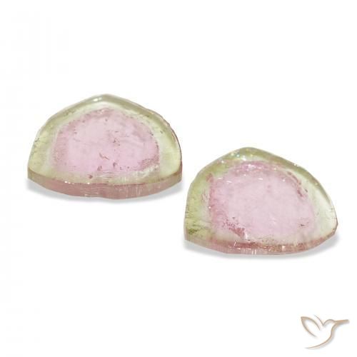 4.95 ct natürliche Wassermelone Turmalin-Edelsteine, Fantasie, Transparent