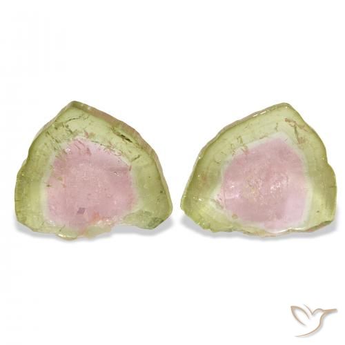 5.44 ct natürliche Wassermelone Turmalin-Edelsteine, Fantasie, Transparent