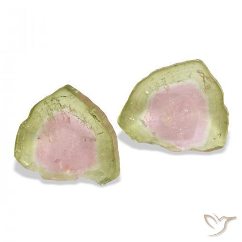 5.44 ct natürliche Wassermelone Turmalin-Edelsteine, Fantasie, Transparent