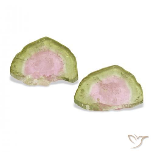 5.44 ct natürliche Wassermelone Turmalin-Edelsteine, Fantasie, Transparent