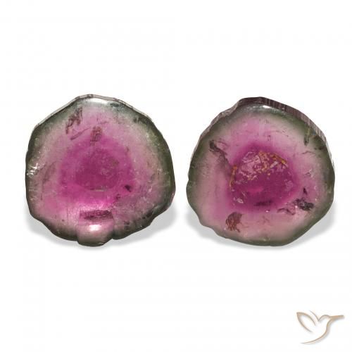 5.56 ct natürliche Wassermelone Turmalin-Edelsteine, Fantasie, Transparent