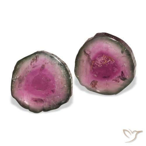 5.56 ct natürliche Wassermelone Turmalin-Edelsteine, Fantasie, Transparent