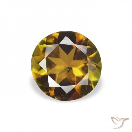 0.60ct Natürlicher Erdiges Gold Turmalin, Runden, VS