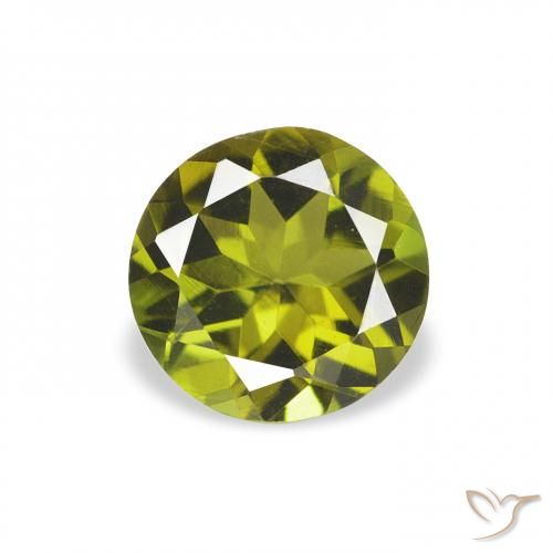 0.68ct Natürlicher Warmes Waldgrün Turmalin, Runden, VVS-VS
