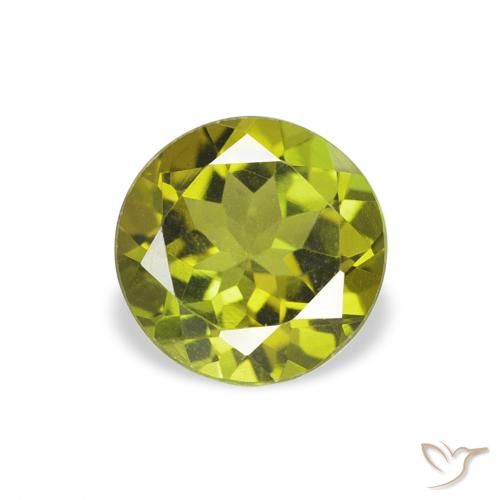 0.89ct Natürlicher Warmes Waldgrün Turmalin, Runden, VVS-VS