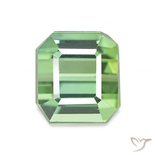 2.89ct Blasses Birnengrün Turmalin, Smaragdschliff, VVS-VS