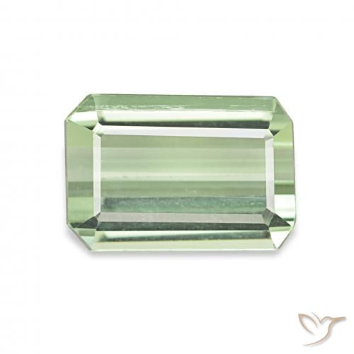 2.04ct Helles Birnengrün Turmalin, Smaragdschliff, VS
