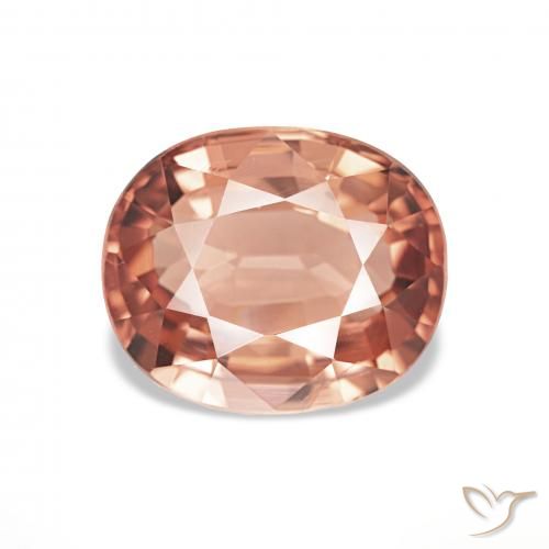 2.30ct Orangerosa Turmalin, Oval, VVS-VS