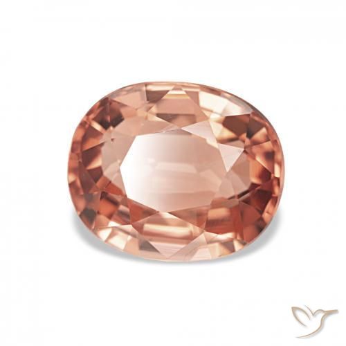 9,17 ctw natürlicher Orangerosa Turmalin, Oval, VVS-VS