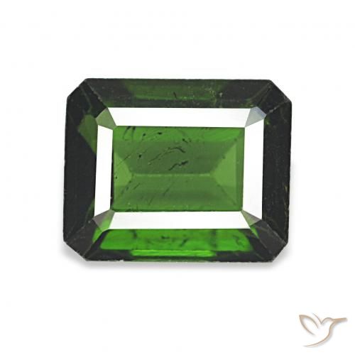 1.77ct dunkelgrün Turmalin, Smaragdschliff, VS