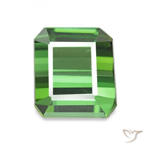 2.06ct Mittelgrün Turmalin, Smaragdschliff, VVS